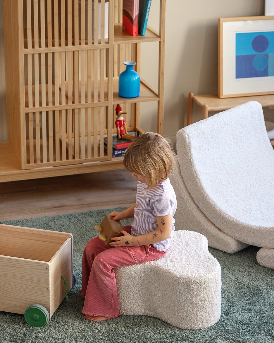The Cloud Ottoman i teddytyg - Moln Puff till barnrummet - Image 6