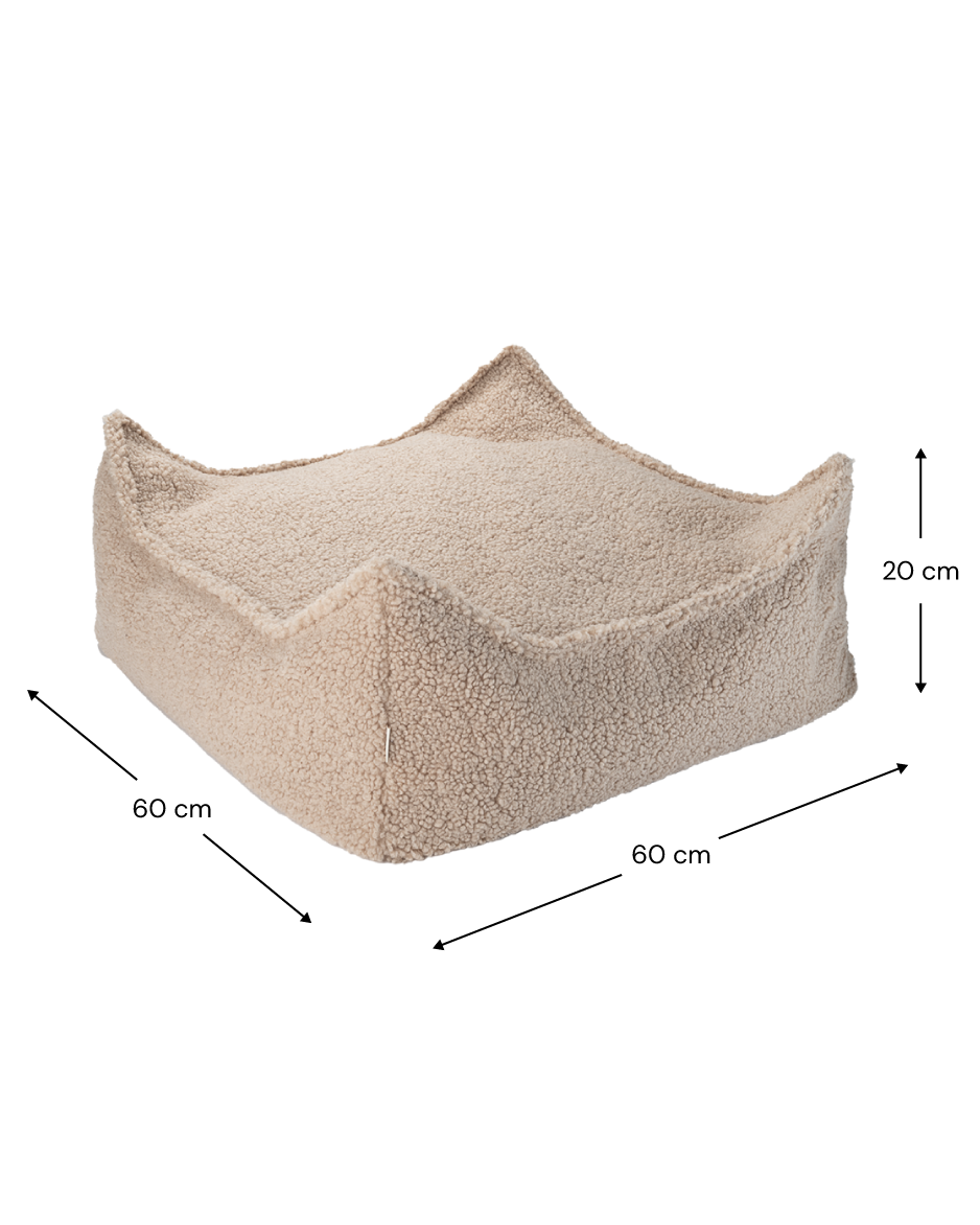 The Beanbag Ottoman i teddytyg - fotpall puff till saccosäckar - Image 16
