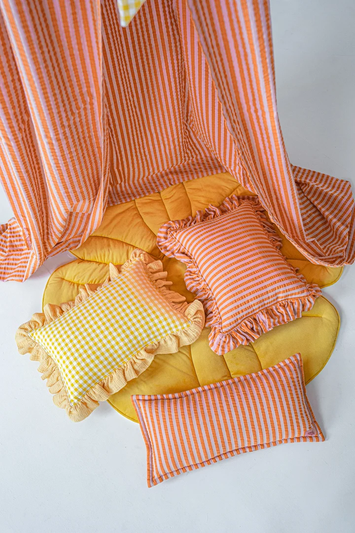 Klassisk sänghimmel rosa och orange - Image 4