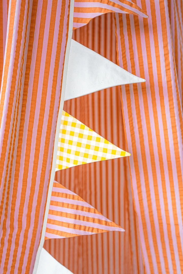 Klassisk sänghimmel rosa och orange - Image 8