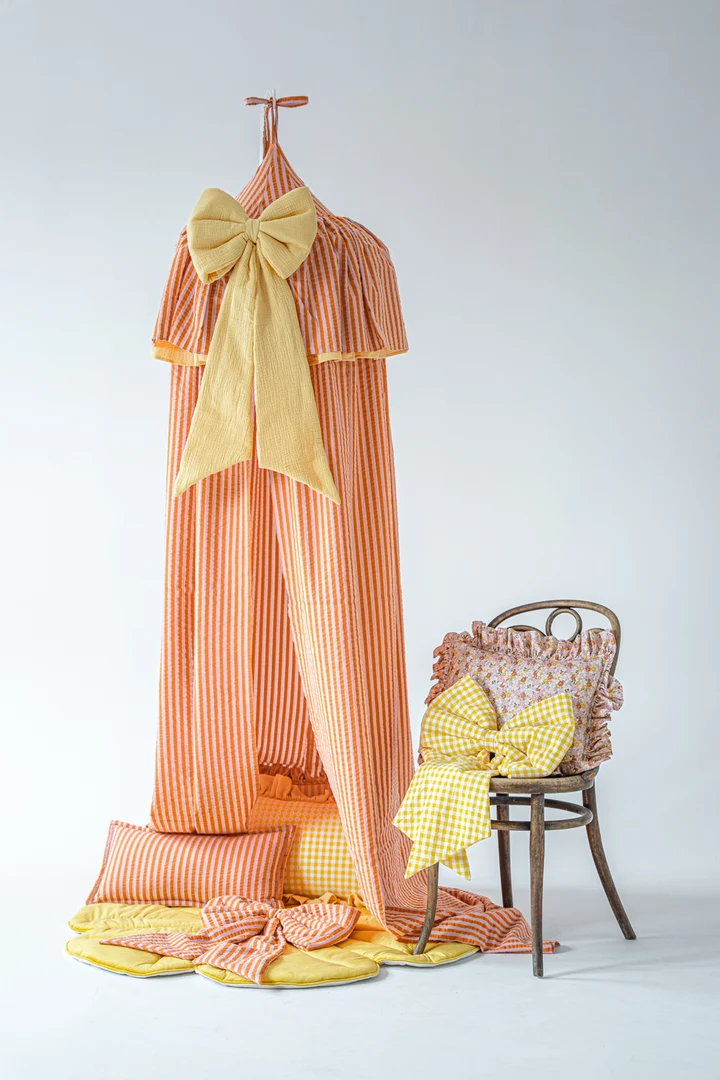 Klassisk sänghimmel rosa och orange - Image 6