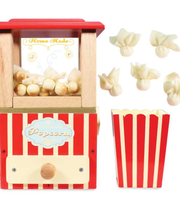 Vintage Popcornmaskin i Trä – Klassisk Biokänsla för Barn