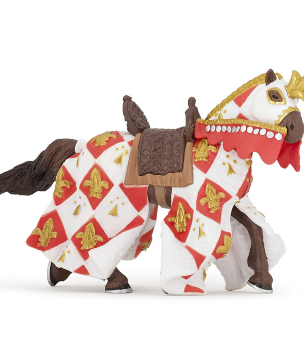 White Horse Fleur de Lys – Ståtlig riddarhäst från Papo