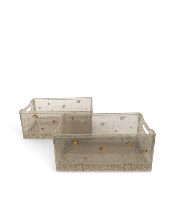 Konges Slöjd 2-pack Förvaringslådor - Glitter