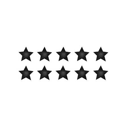 Nesten svarte store stjerner veggklistremerker, Stickstay