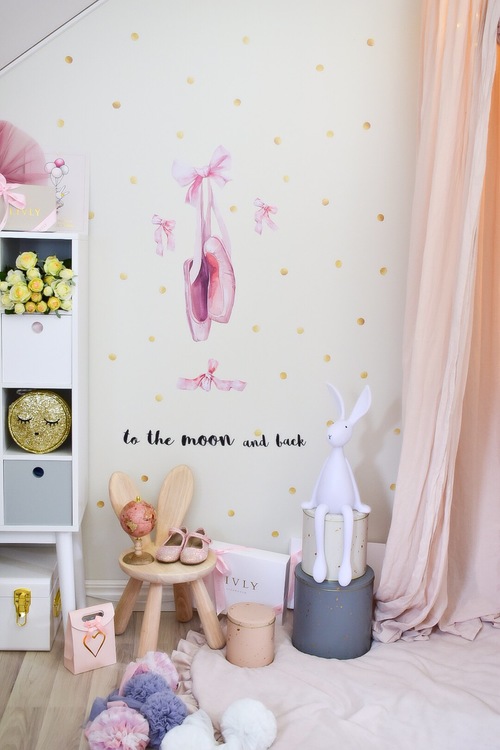 Dekornik, Gold Ballerina, Veggklistremerke sett - Bilde 4