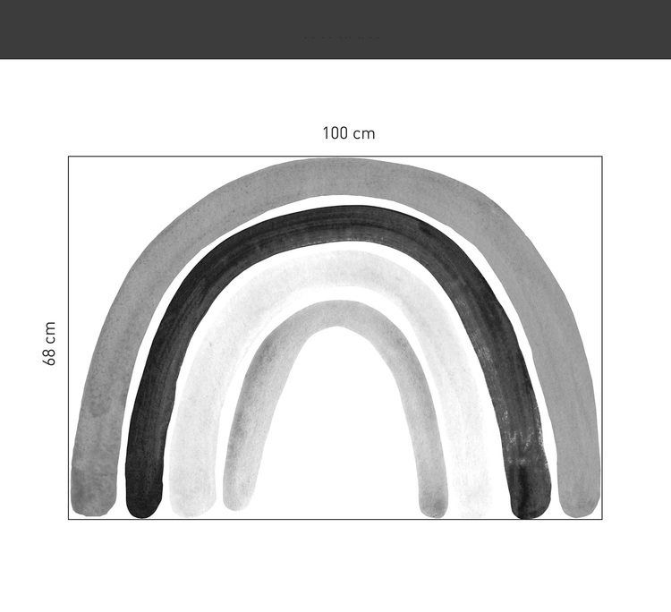 Babylove, svart/hvit rainbow, regnbue veggklistremerke - Bilde 3