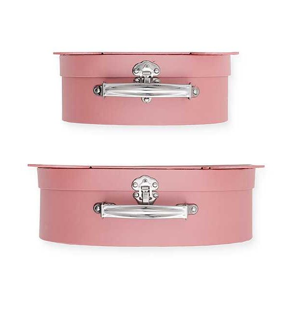 Jollein, förvaringslådor koffert 2 pack, animal club rouge