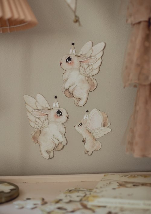 Mrs Mighetto, väggklistermärke 3-pack Baby friends