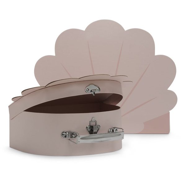 Jollein, förvaringslåda koffert 2-pack, snäcka pale pink