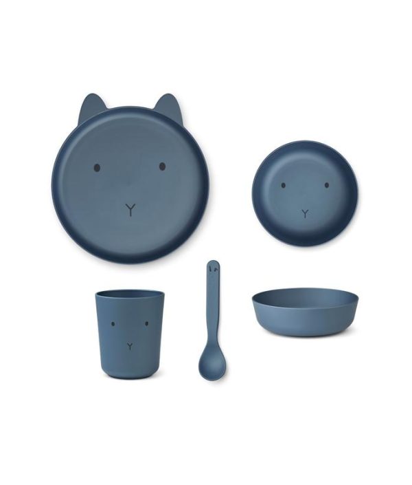 Liewood, Brody matset 4 delar, Rabbit stormy blue