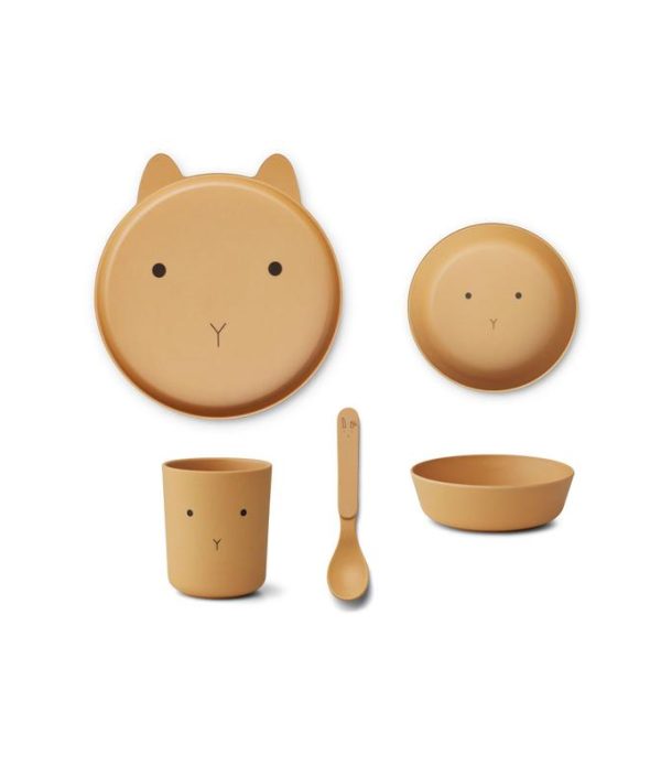 Liewood, Brody matset 4 delar, Rabbit yellow mellow