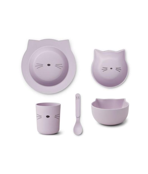 Liewood, Joana matset 4 delar, Cat light lavender
