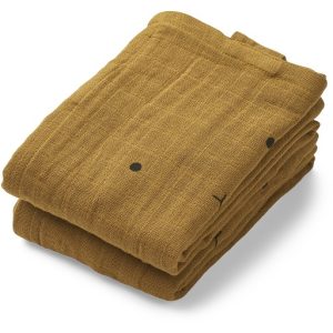 Liewood snuttefilt Hannah Rabbit Golden caramel- 2 pack