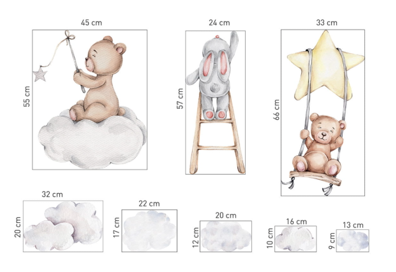 Veggklistremerker, Sky friends - Bilde 4