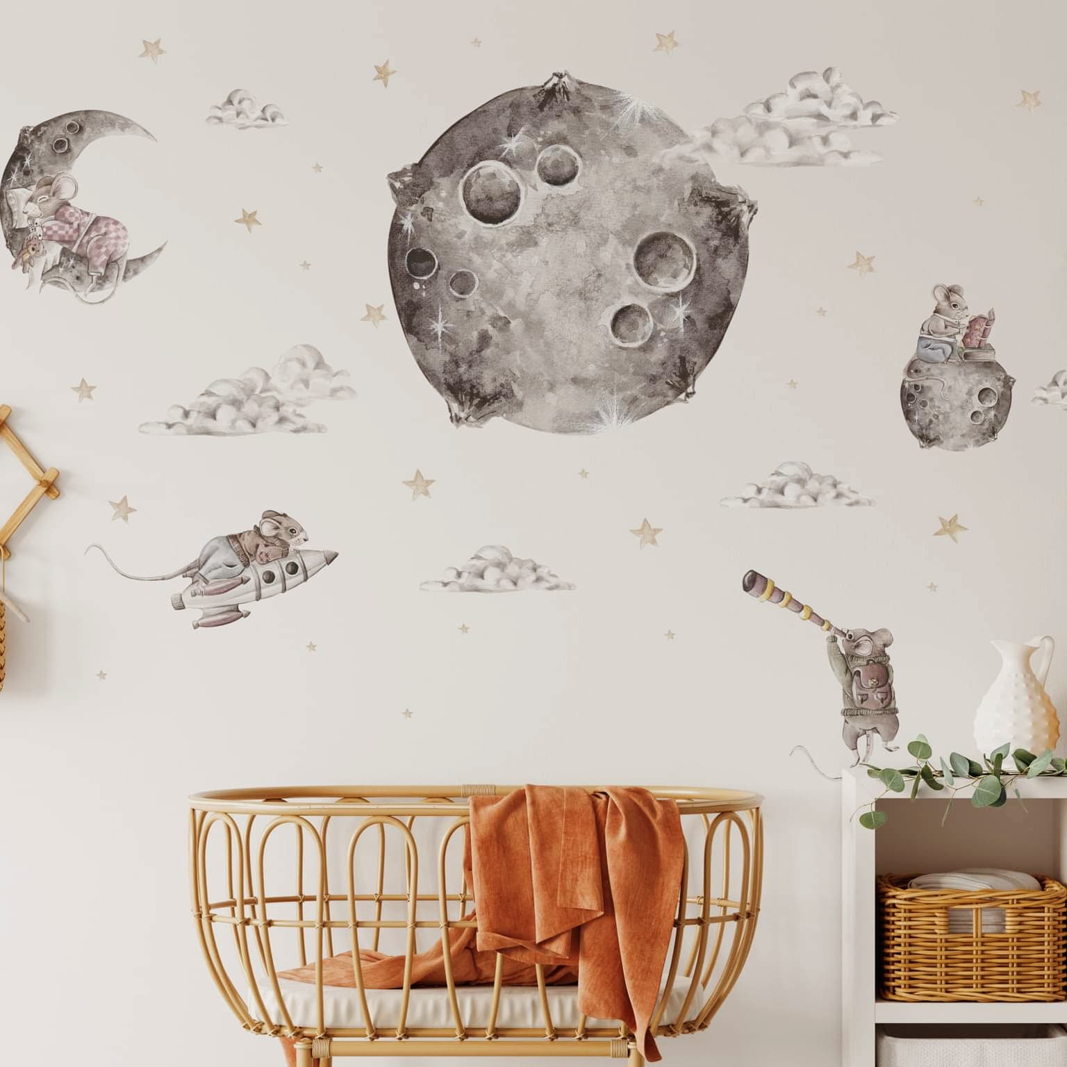 Dekorillo, veggklistremerke Cosmic Little Mouse