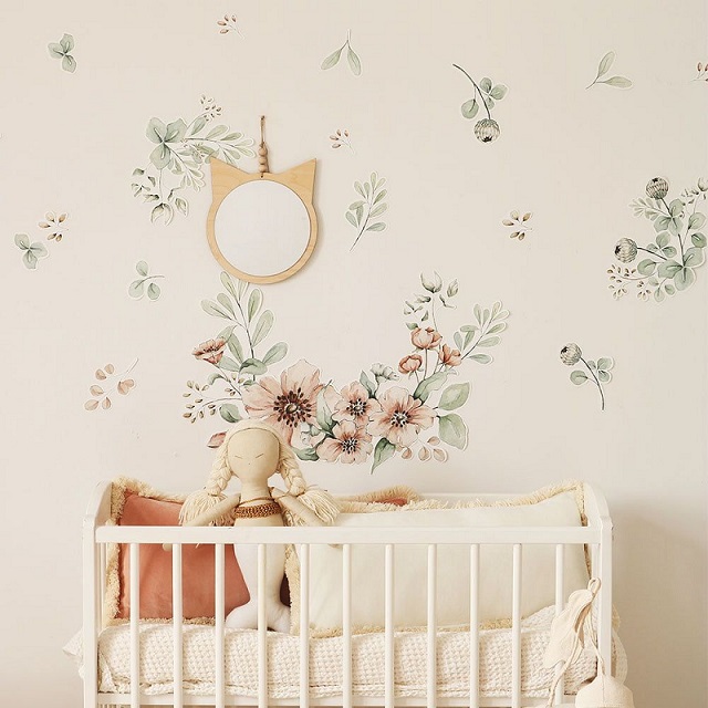 Dekornik, veggklistremerker Meadow Flowers Pastel - Bilde 4