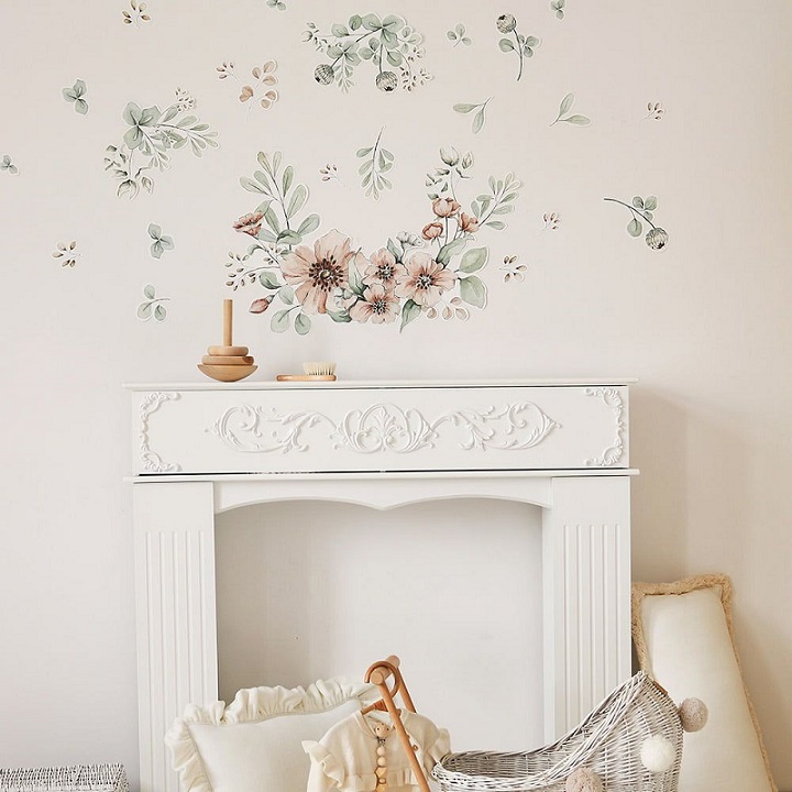 Dekornik, veggklistremerker Meadow Flowers Pastel - Bilde 6