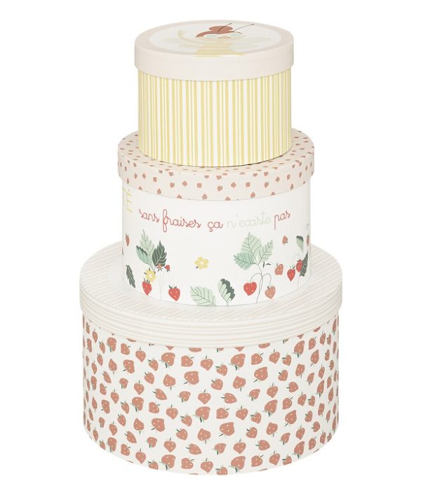 Runda förvaringslådor Summer, 3-pack