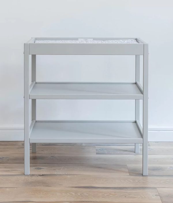 Klassisk hylla skötbord, grå