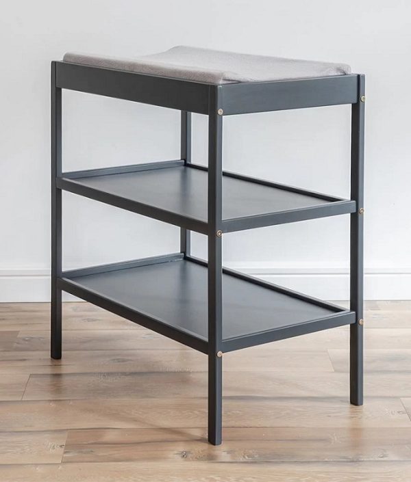 Klassisk hylla skötbord, antracit