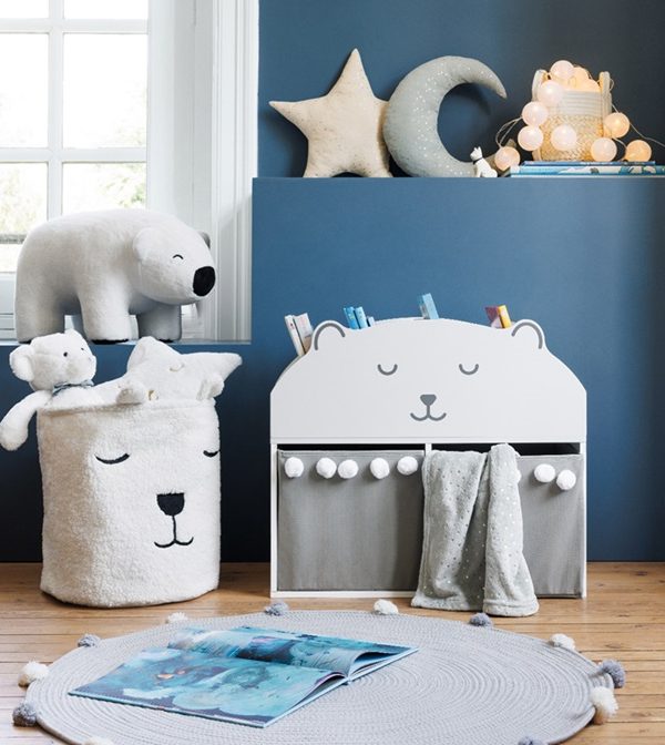 Förvaringskorg White Teddy