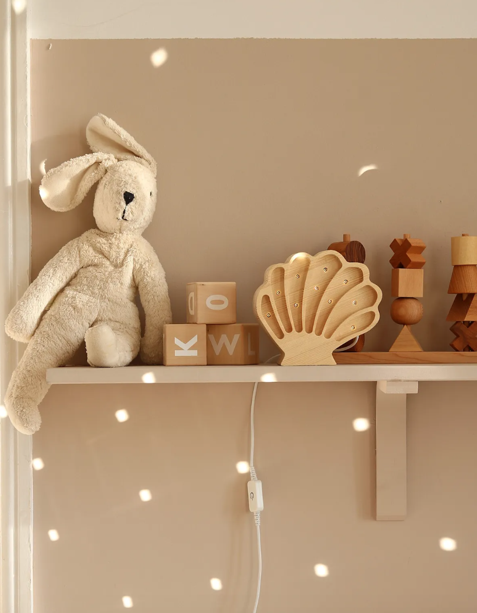 Little Lights, Nattlampa till barnrummet, Snäckskal coastal wood - Bilde 3