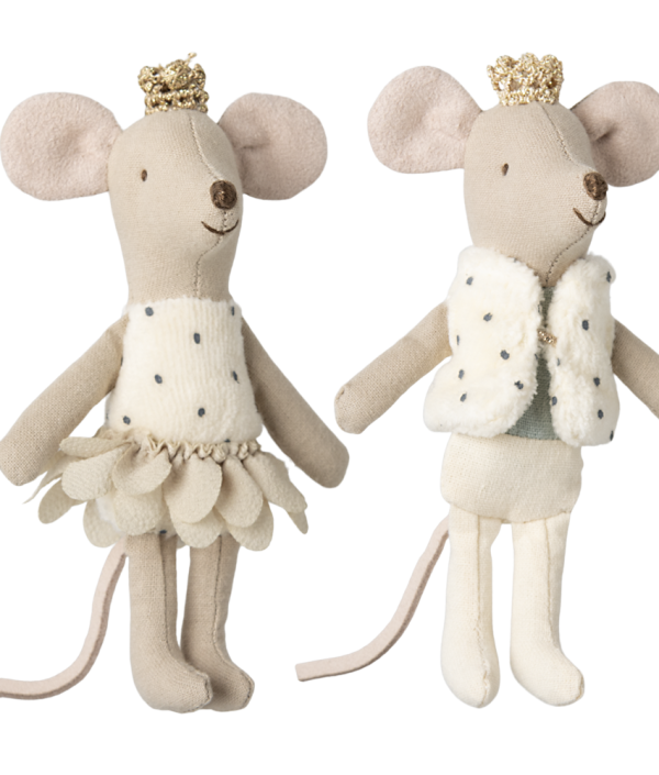 Maileg, Kungliga tvillingmöss, lillasyster och lillebror i tändsticksask