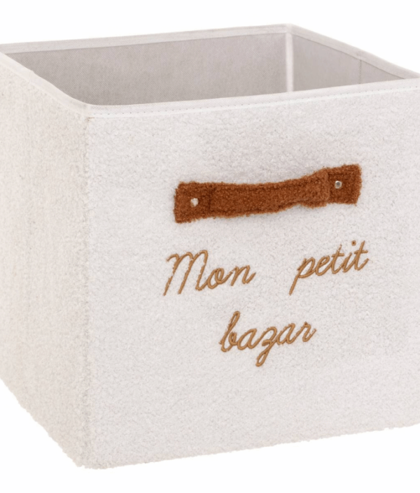 Förvaringskorg teddy white