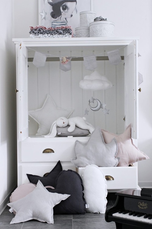 Kudde graphite hjärta av linne, Cotton&Sweets - Bild 6