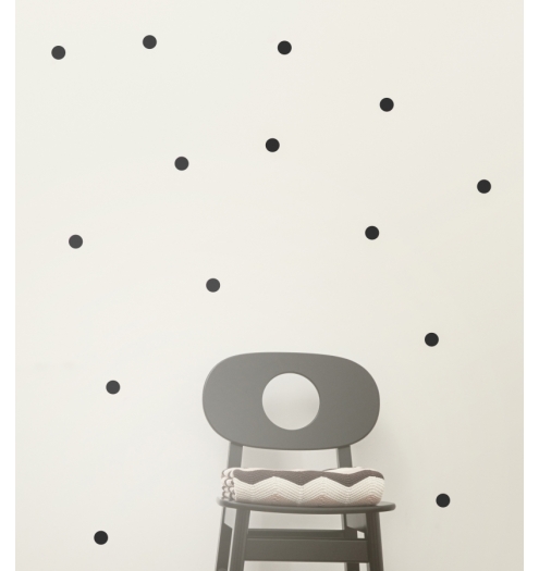 Väggklistermärken svarta prickar 130 st - Bild 2