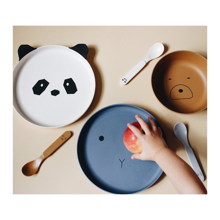 Liewood, matset i bamboo, Björn mustard - Bild 2