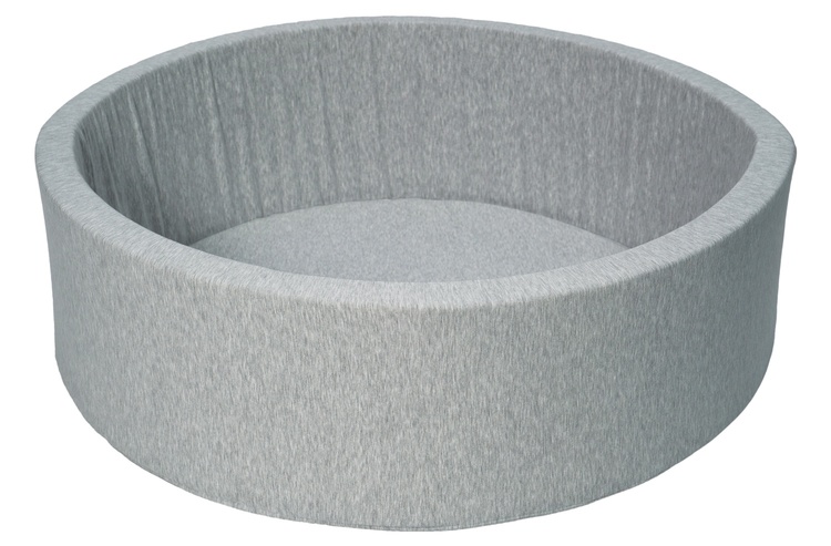 Ljusgrå bollhav BASIC, 90x30 med bollar (blå, grå, rosa, vit) - Bild 4