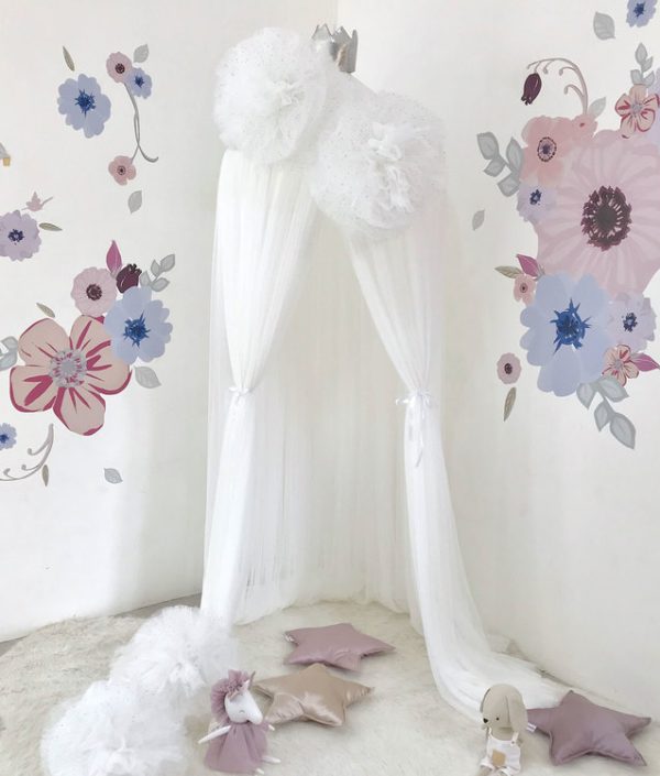 Spinkie Baby , sänghimmel Dreamy White Silver