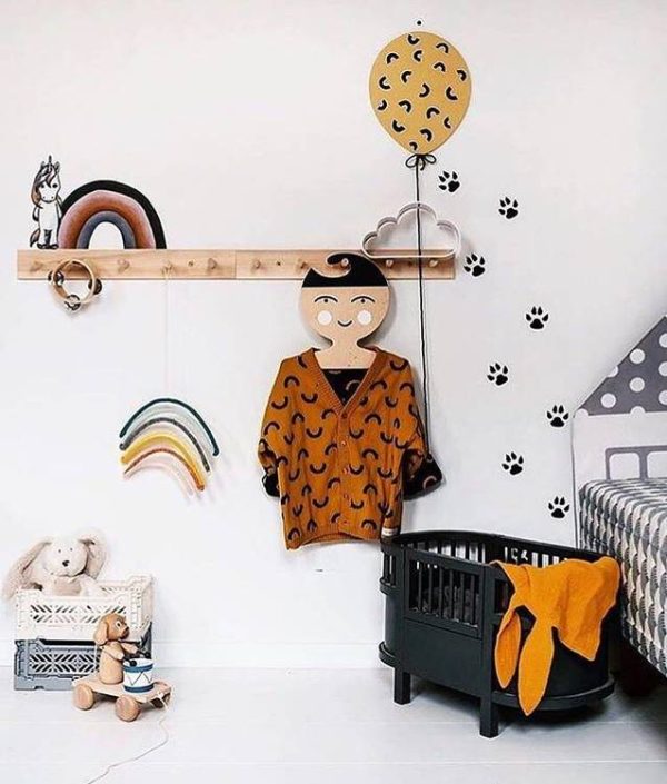 Väggklistermärken paw djurspår svart, 15 st.