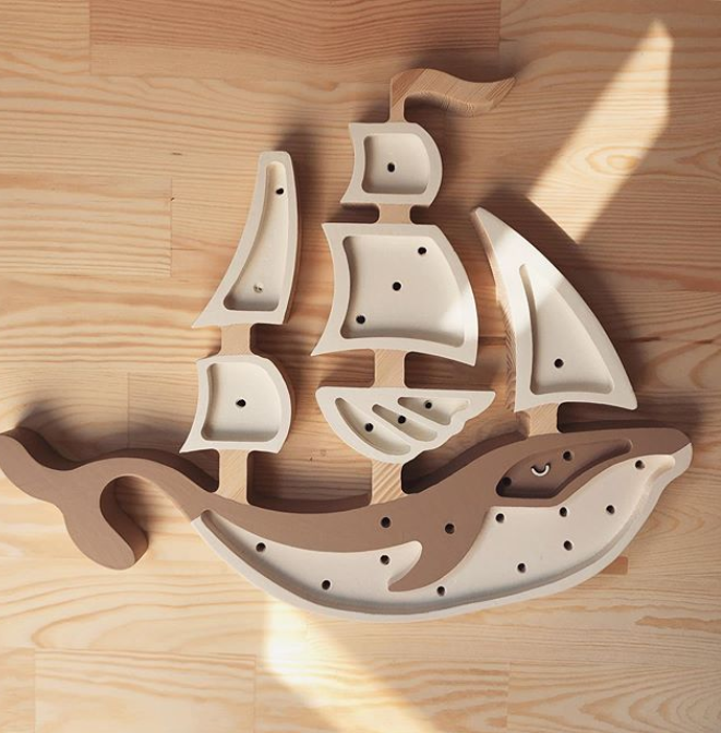 Little Lights, Nattlampa till barnrummet, Vit/natur skepp - Bild 5