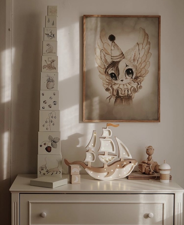 Little Lights, Nattlampa till barnrummet, Vit/natur skepp - Bild 2
