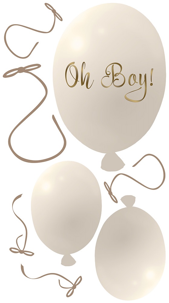 Väggklistermärke partyballonger 3-pack, cream - Bild 10