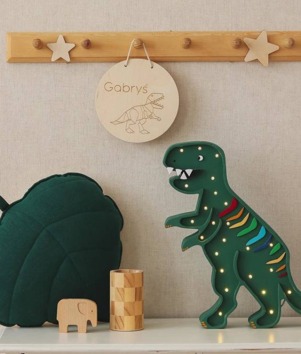 Little Lights, Nattlampa till barnrummet, Dino Rex grön