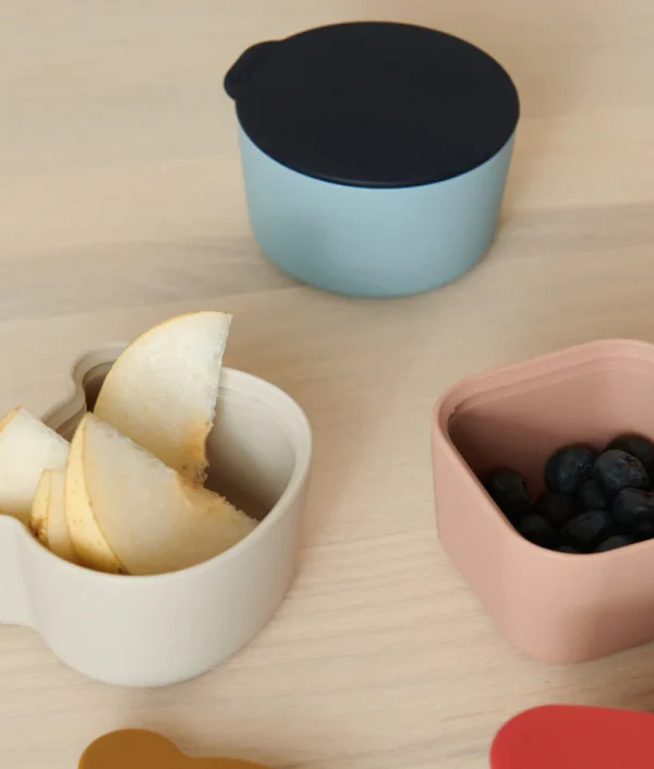 Liewood, Toto 4-pack snackskålar i silikon, Blue multi mix