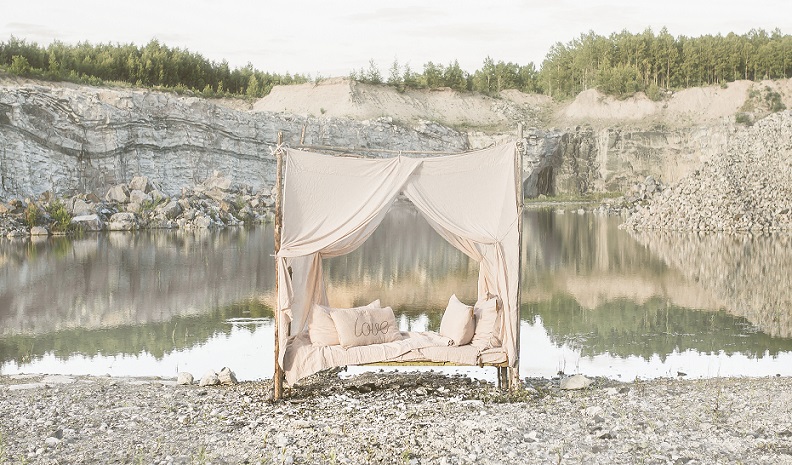 Numero 74, Bed drape sänghimmel, Stone grey - Bild 6