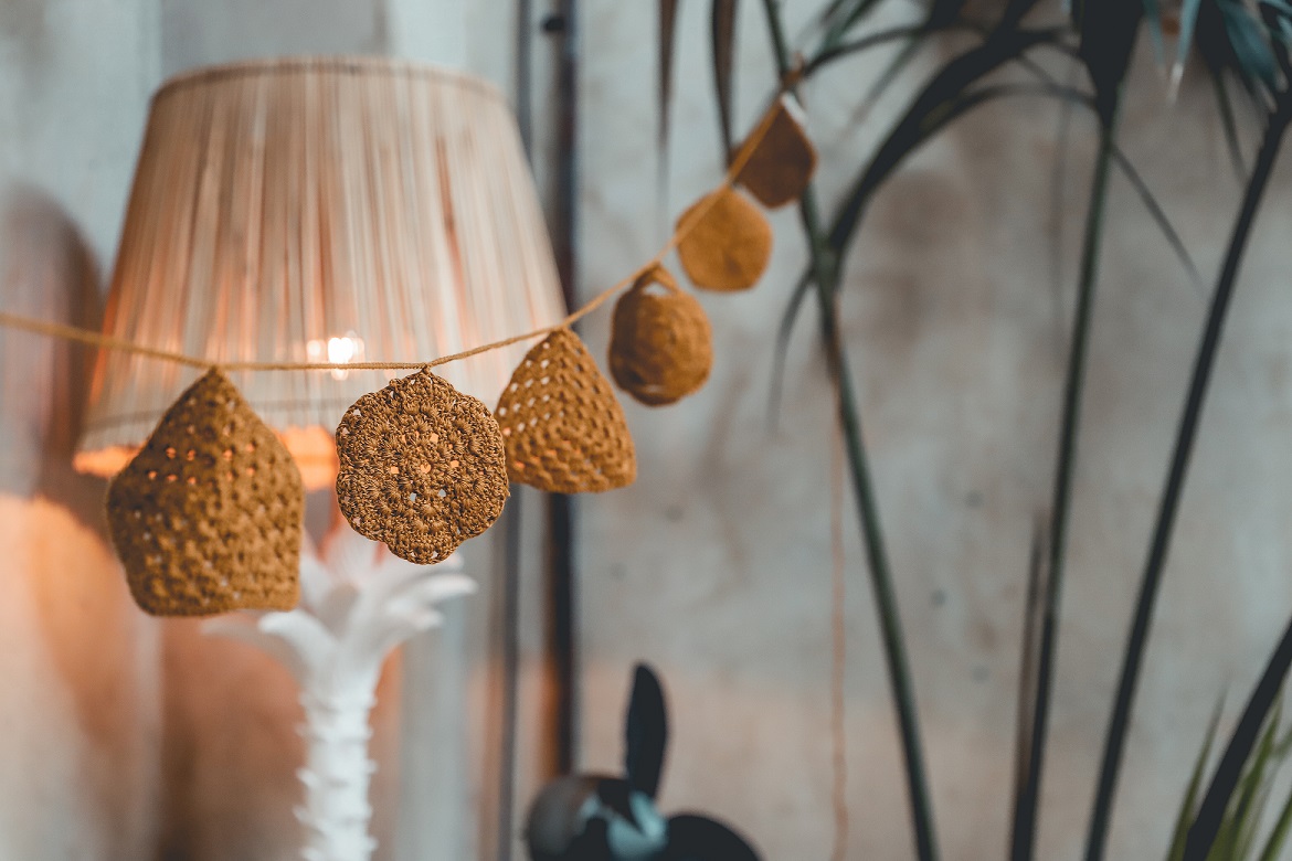 Numero 74, virkad vimpel till barnrummet, Powder - Bild 2