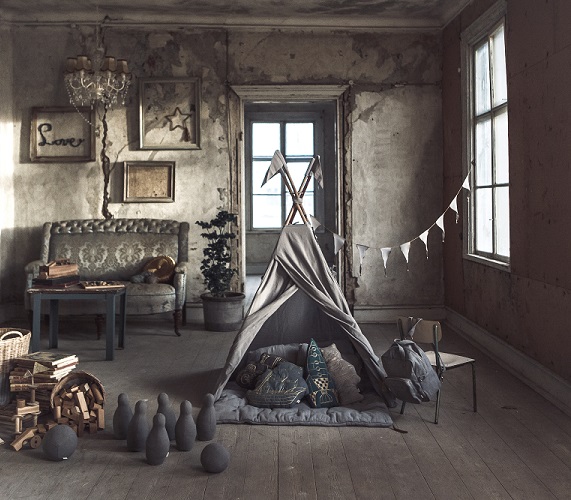 Numero 74, tipitält till barnrummet, Silver Grey - Bild 2