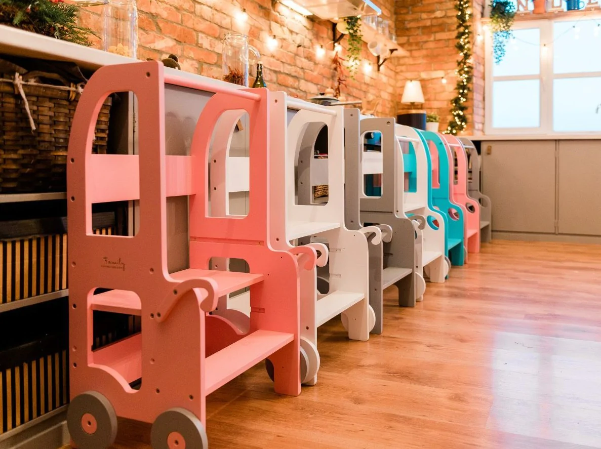 Hjälpa till pall Bil, vit - Bild 5