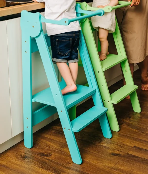 Hjälpa till pall hopfällbar, mint