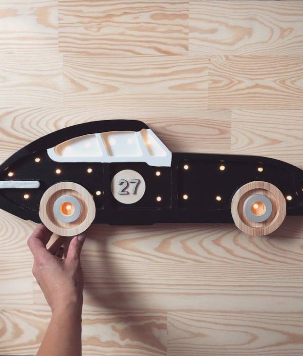 Little Lights, Nattlampa till barnrummet, Stor racerbil svart