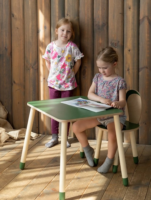 Kaninstol till barnrummet, khaki - Bild 4