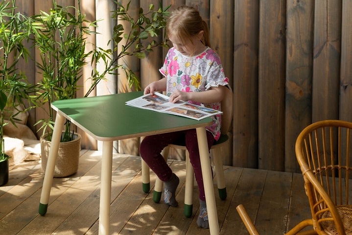 Kaninstol till barnrummet, khaki - Bild 5