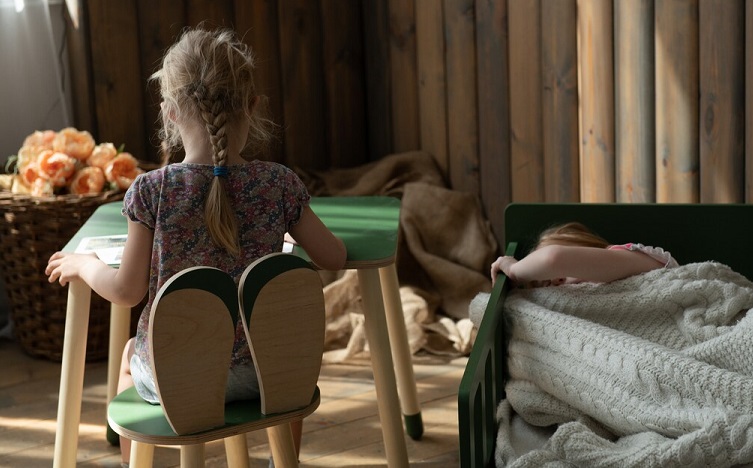 Kaninstol till barnrummet, khaki - Bild 6