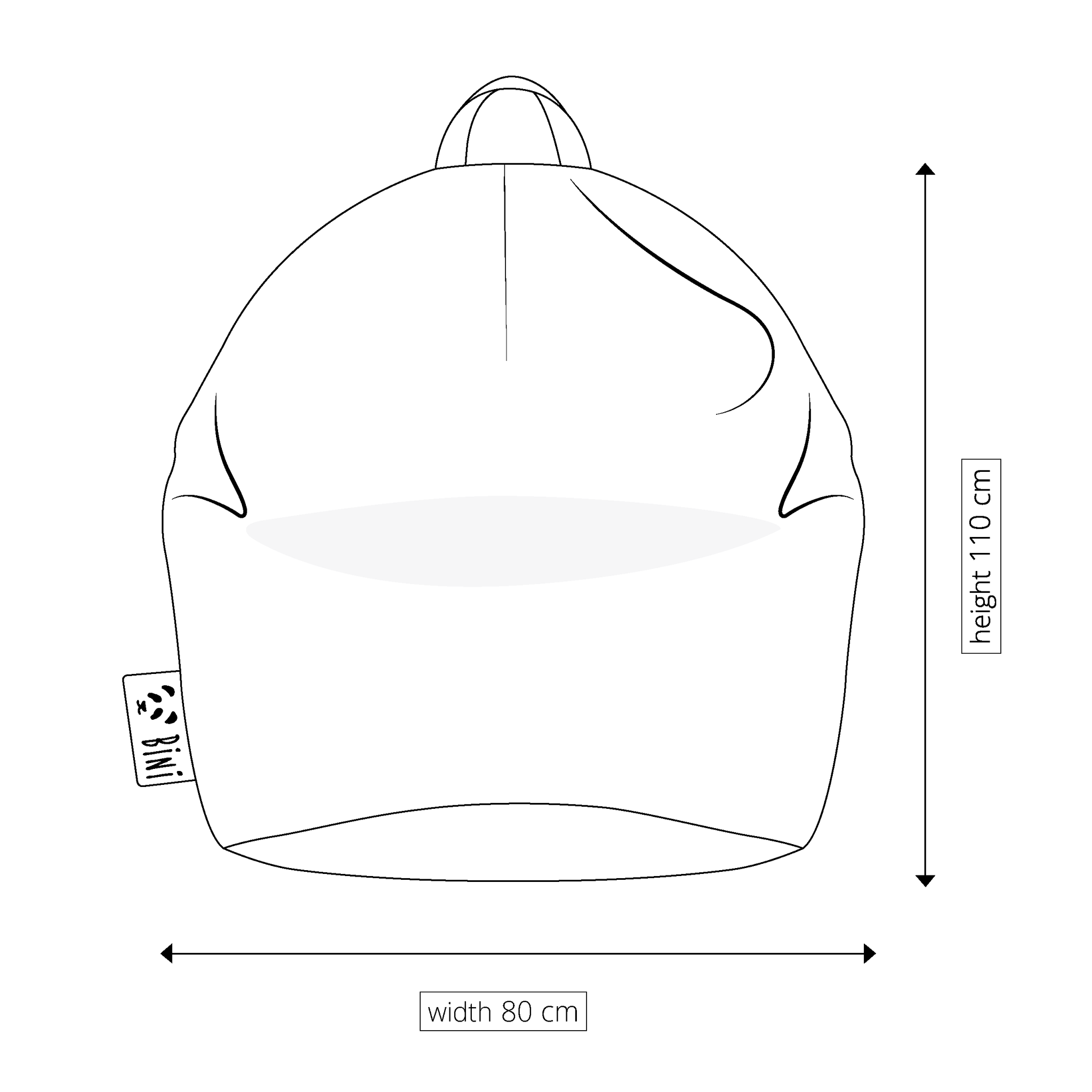 Bini saccosäck soft, Cinnamon - Bild 6